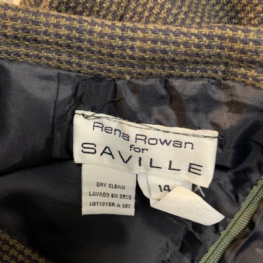 Rena Rowan Houndstooth Fully Lined Skirt Size 14 - Picture 8 of 8
